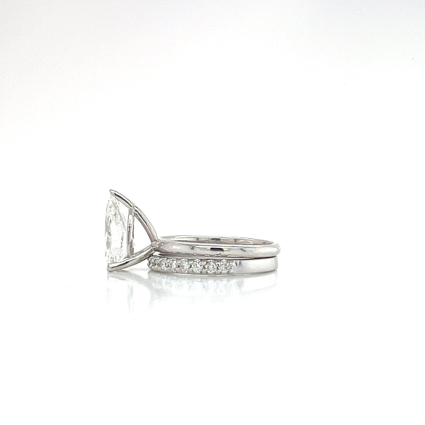 14KW 3.00cttw Lab-Grown Diamond Pear Ring - 2.55ct F/VS1 IGI Certified