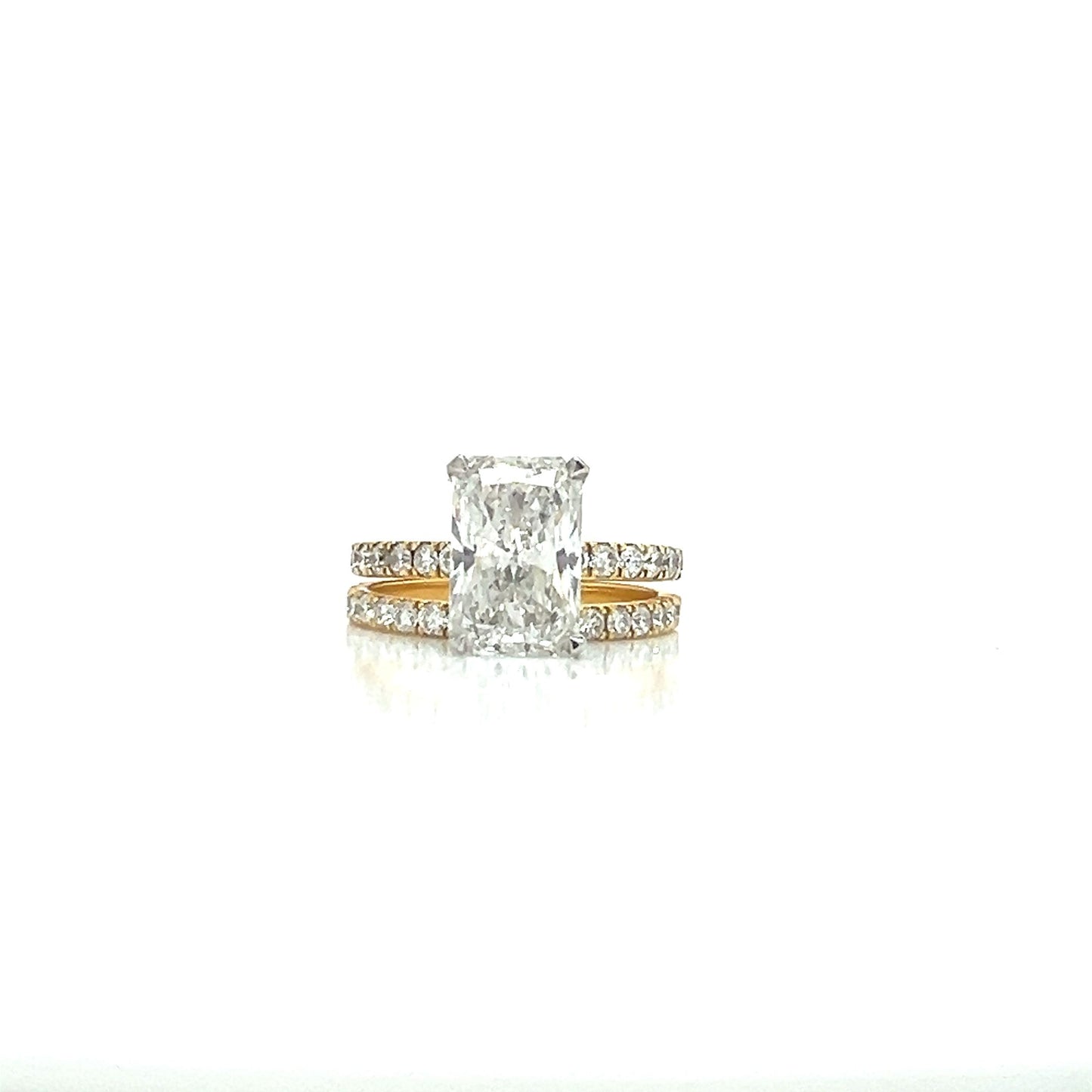 14KY Lab Grown Diamond Solitaire Ring - 3.02ct H/VS1 IGI Certified with Band 4.00cttw CVD