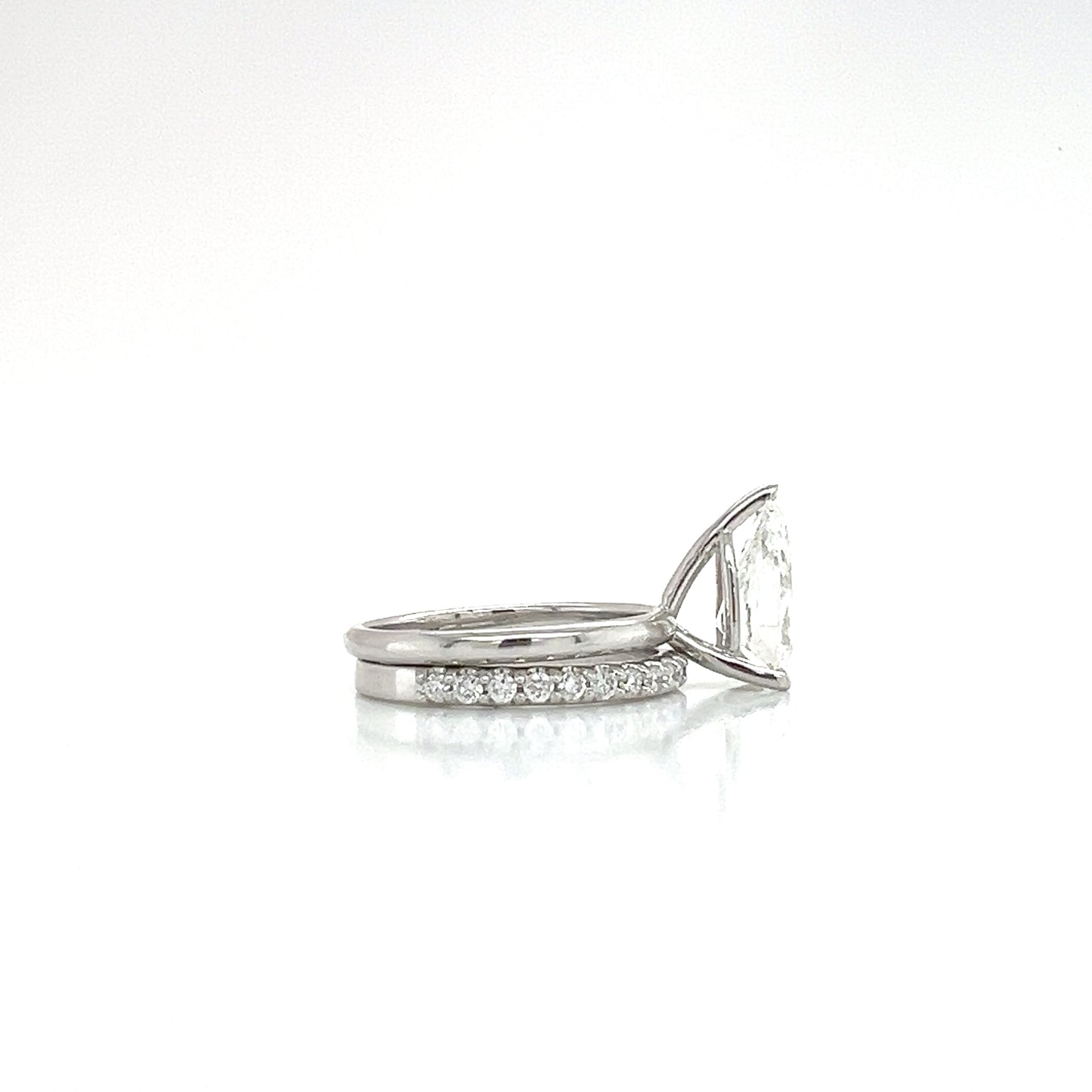 14KW 3.00cttw Lab-Grown Diamond Pear Ring - 2.55ct F/VS1 IGI Certified