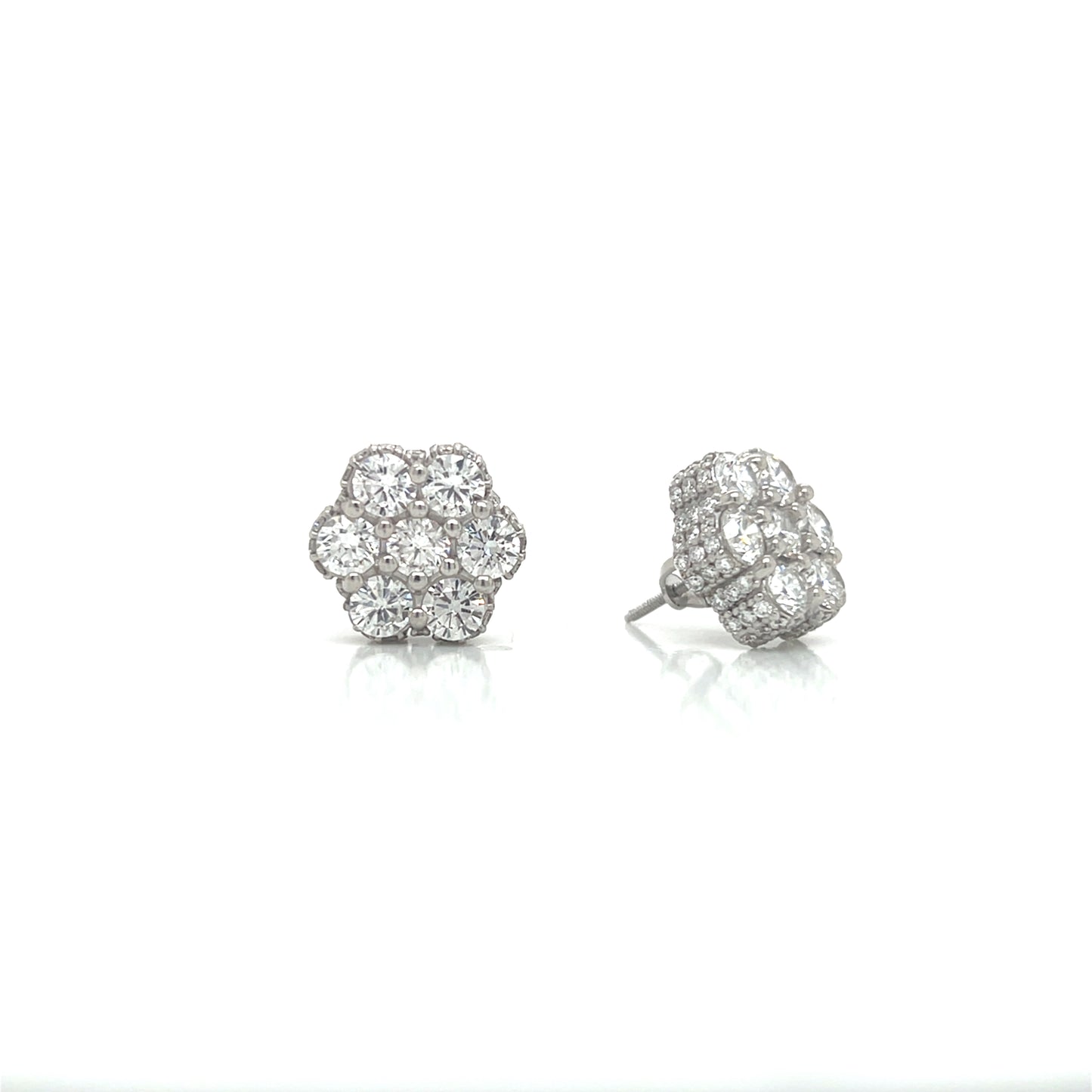 10KW Lab Grown Diamond 5.95cttw F/VS CVD Flower Studs