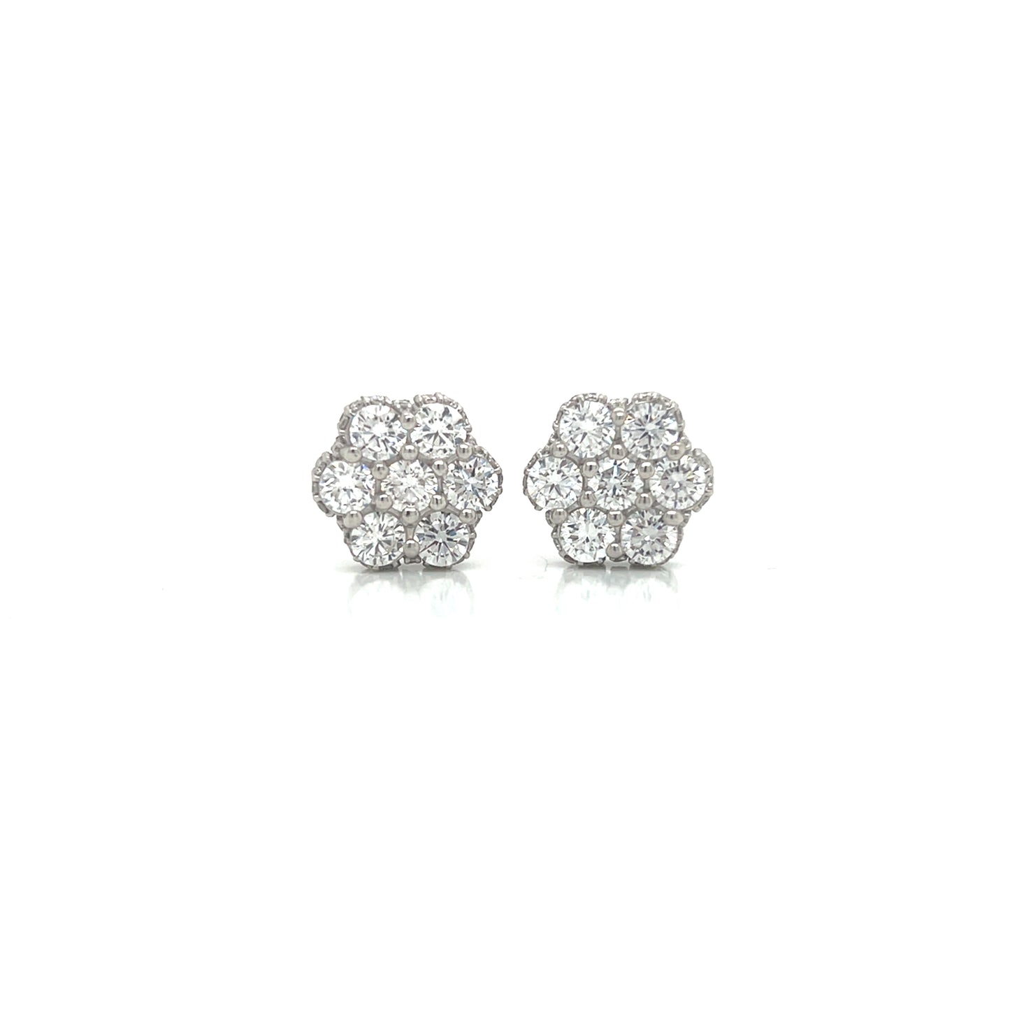 10KW Lab Grown Diamond 5.95cttw F/VS CVD Flower Studs