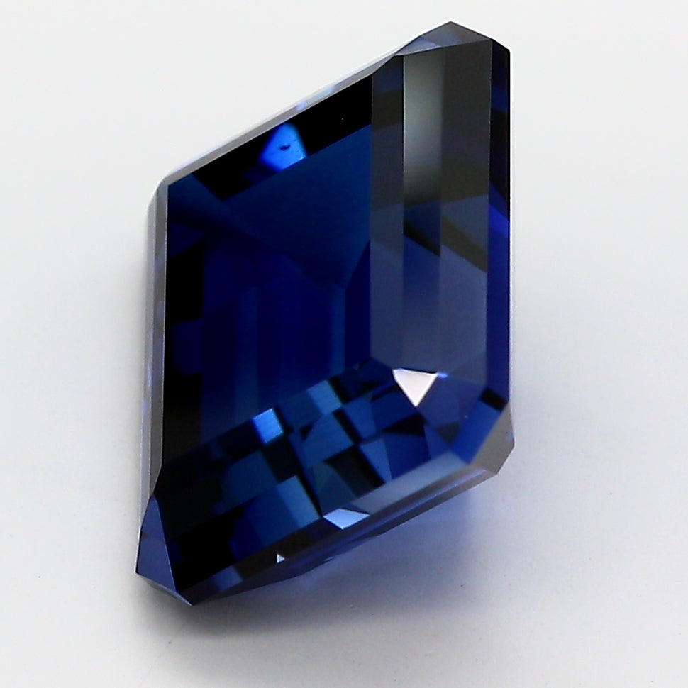 Lab Blue Sapphire Emerald Cut 16x12mm Lannyte Manmade