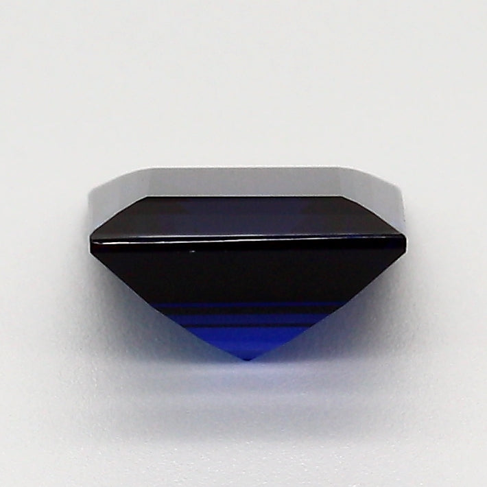 Lab Blue Sapphire Square w/PT Step Cut 10.0mm Lannyte Manmade