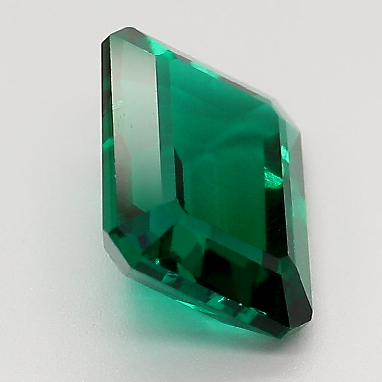 Lab Green Emerald 12x10mm Emerald Cut Lannyte Manmade