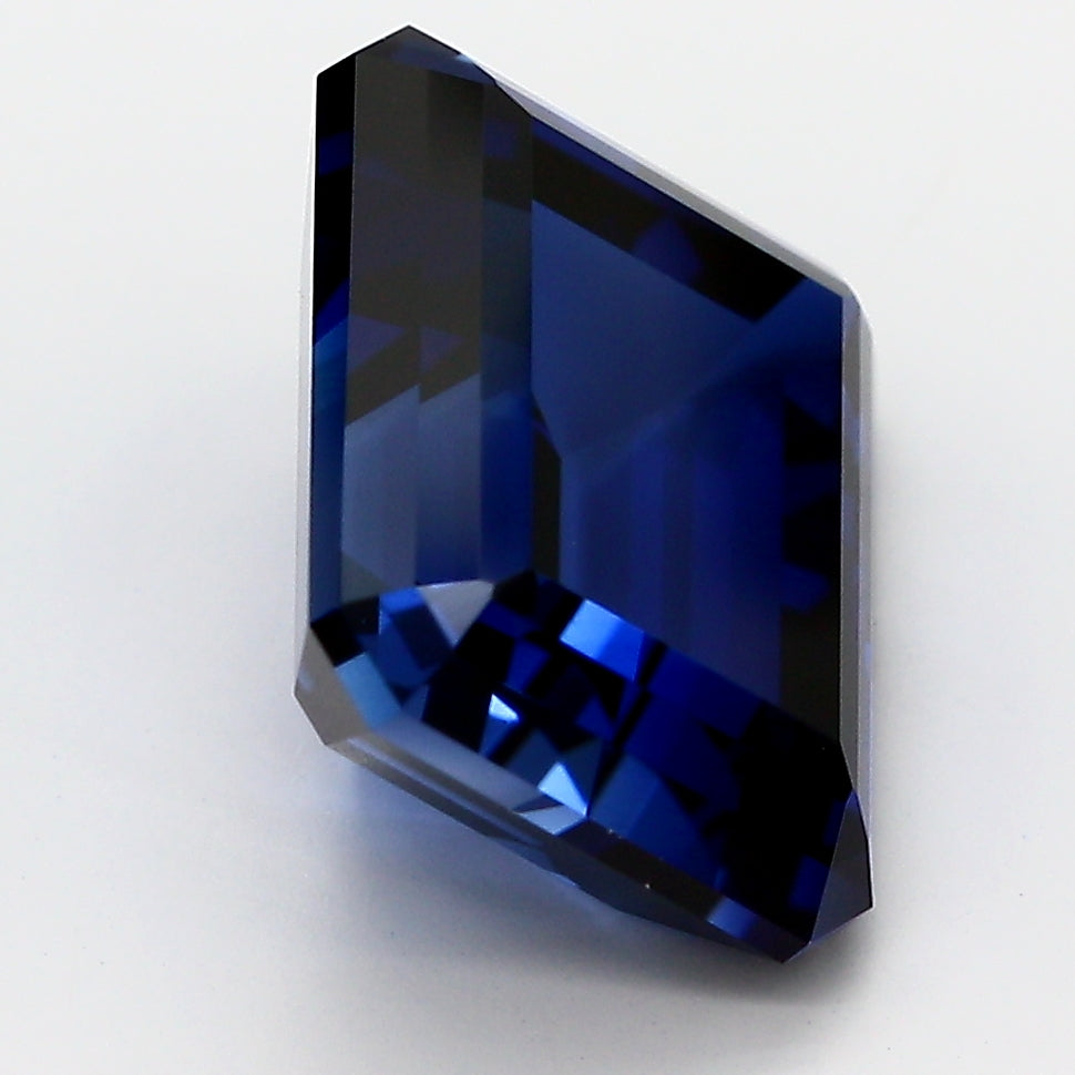 Lab Blue Sapphire Emerald Cut 16x12mm Lannyte Manmade