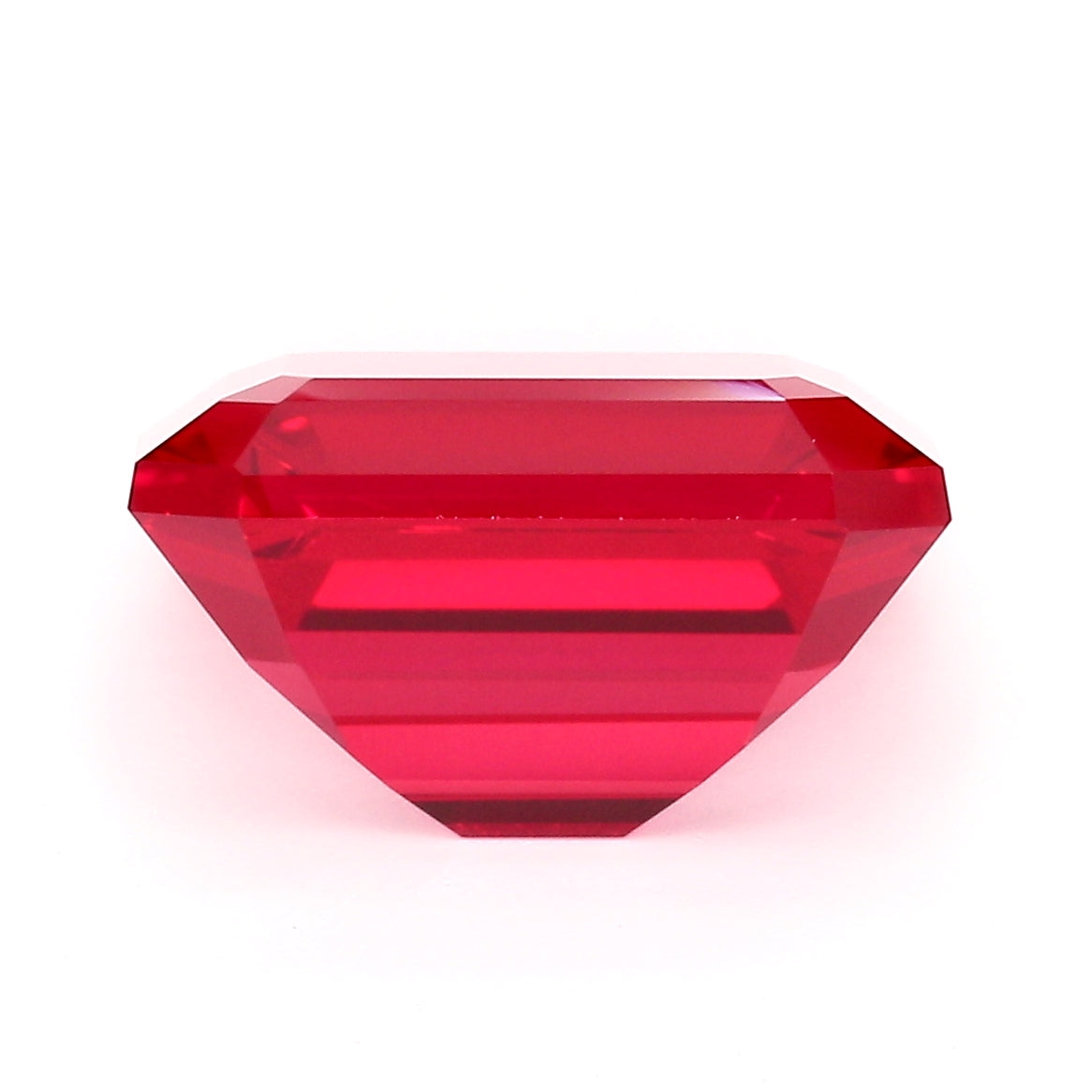 Lab Ruby Emerald Cut 12x10mm Lannyte Manmade