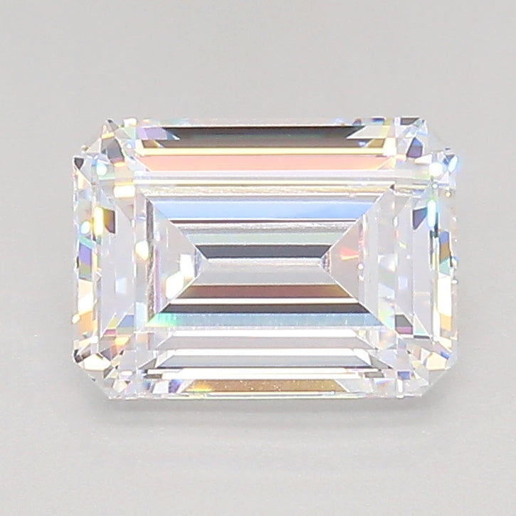 Simulated Diamond White Emerald Cut Lannyte Manmade