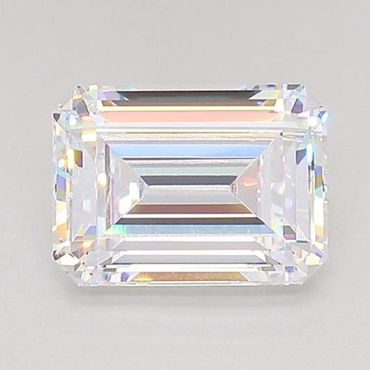 Simulated Diamond White Emerald Cut Lannyte Manmade