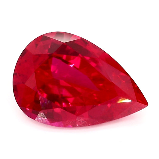 Lab Ruby Pear 14x9mm Lannyte Manmade